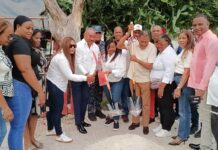 Alcalde de Jimaní encabeza picazo para reconstruir aceras y contenes con financiamiento del gobierno central